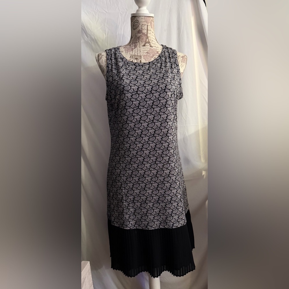 Michael Kors Black and White Paisley Dress
